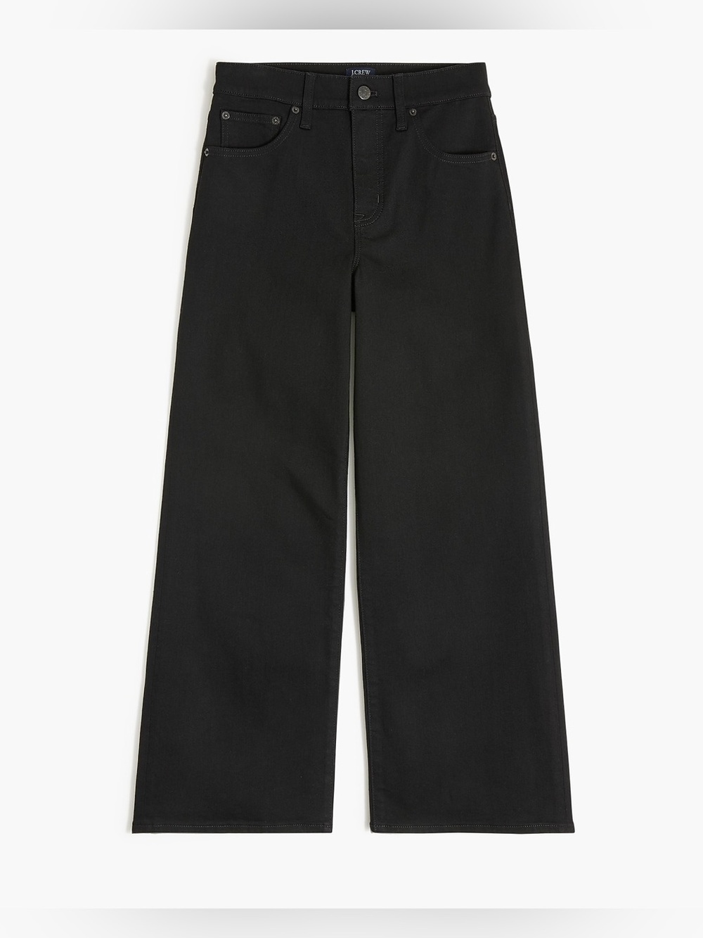 J.Crew Tall Black wide-leg cropped jean in all-day stretch - Picture 7 of 11